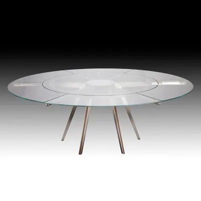 Bespoke Expanding Glass Table, Matthew Burt