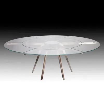 Bespoke Expanding Glass Table, Matthew Burt