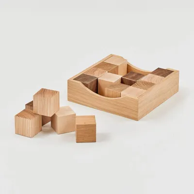 4 × 4 in Sycamore, ash, walnut and oak, Matthew Burt