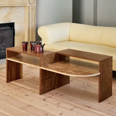 Low Life Ii Table in Pippy oak & tiger oak or natural oak, Matthew Burt
