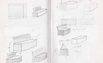 Working drawing from the Matthew Burt sketchbook