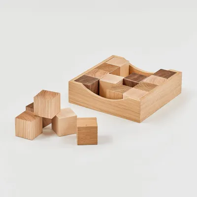 4 × 4 in Sycamore, ash, walnut and oak, Matthew Burt