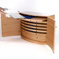 Bespoke Expanding Glass Table, view 5
