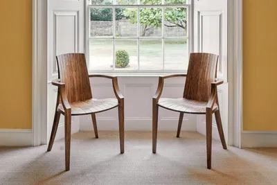 Coopered Carver Chair (pair) in Ash or brown oak, Matthew Burt