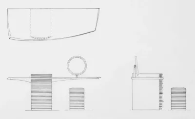 Working drawing from the Matthew Burt sketchbook
