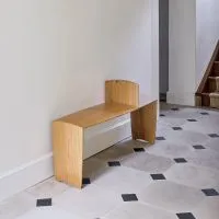 Aerofoil Bench With Armrest, view 3