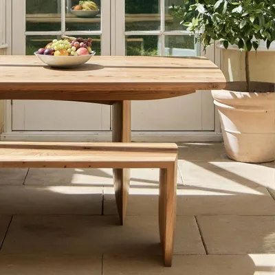 Aerofoil Bench in Oak, ash or elm, Matthew Burt