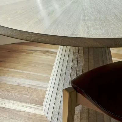 Compass Dining Table (small) in Limed oak, Matthew Burt