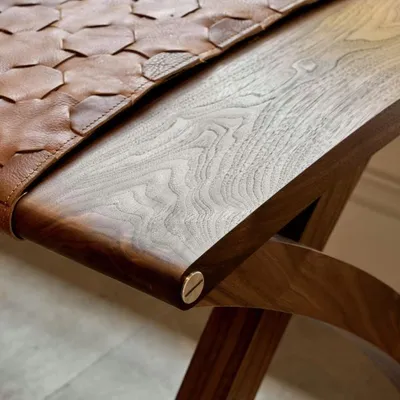Beam Bench in Ash or walnut, Matthew Burt