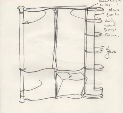 Working drawing from the Matthew Burt sketchbook