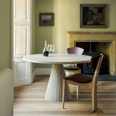 Compass Dining Table (large) in Limed oak, Matthew Burt