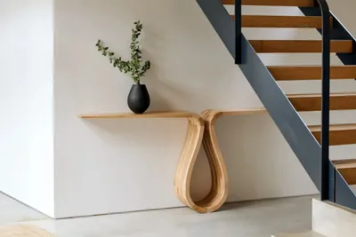 Loop Console Table in Ash or oak, Matthew Burt