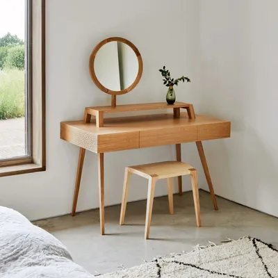 Dressing Table (with Stool) in Ash or oak, Matthew Burt
