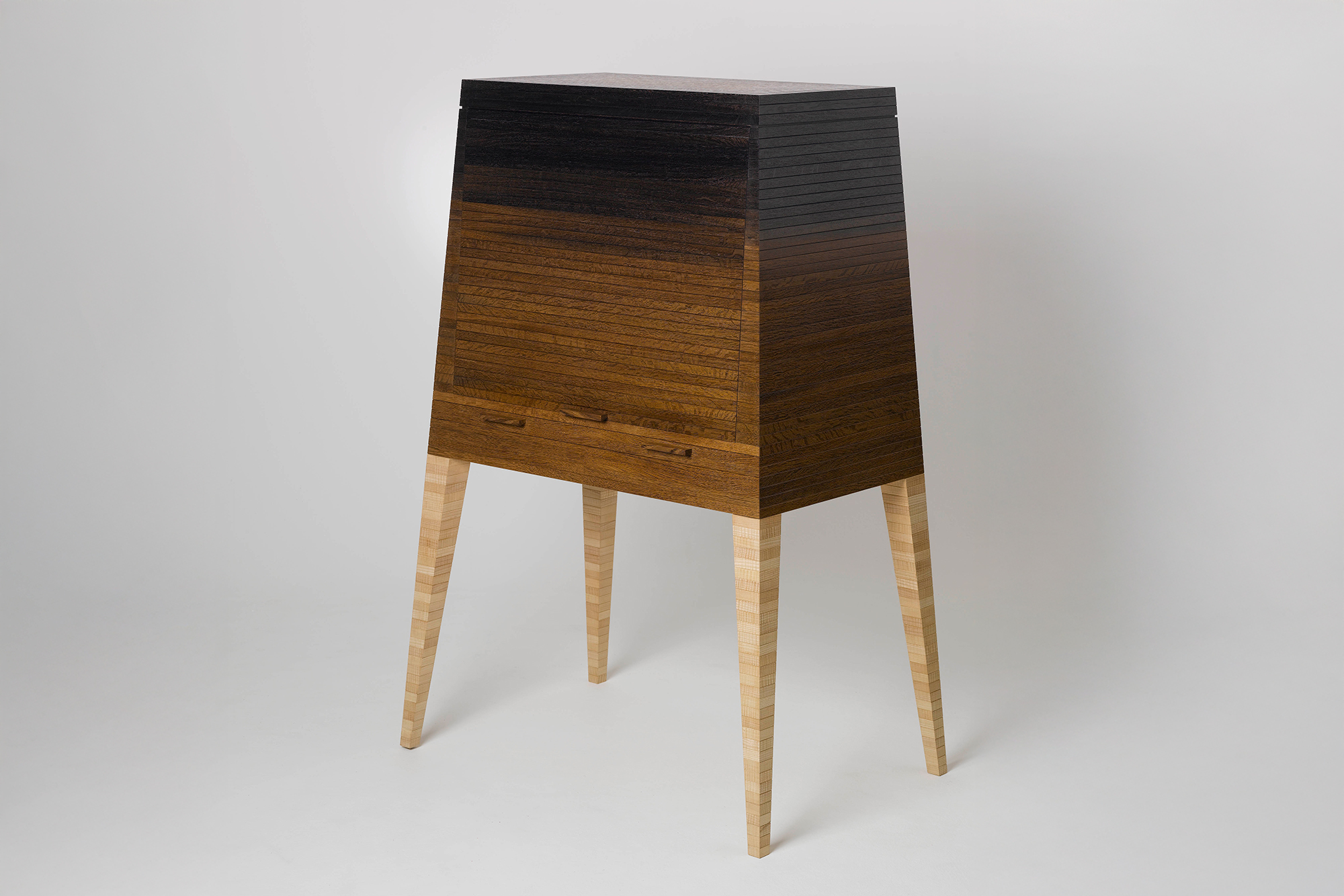 Bog oak bureau by Matthew Burt
