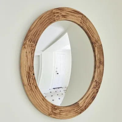 Groovy Mirror (large) in Ash or oak, Matthew Burt