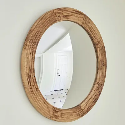 Groovy Mirror (small) in Ash or oak, Matthew Burt