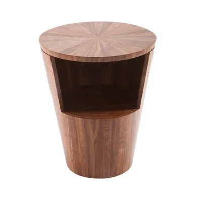 Beautiful Bucket Side Table in Tiger oak, Matthew Burt
