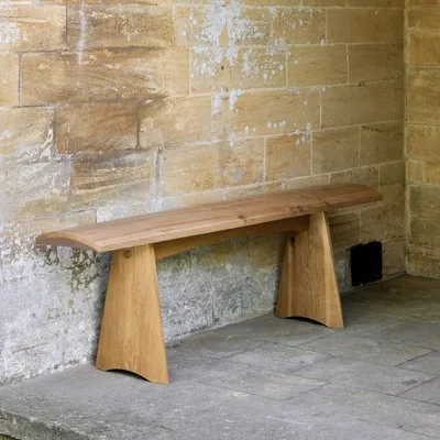 Wayfaring Bench (large) in Elm, ash or oak, Matthew Burt
