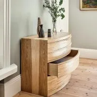 Bowfront Chest (five Drawer), view 1