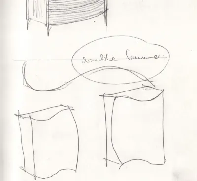 Working drawing from the Matthew Burt sketchbook