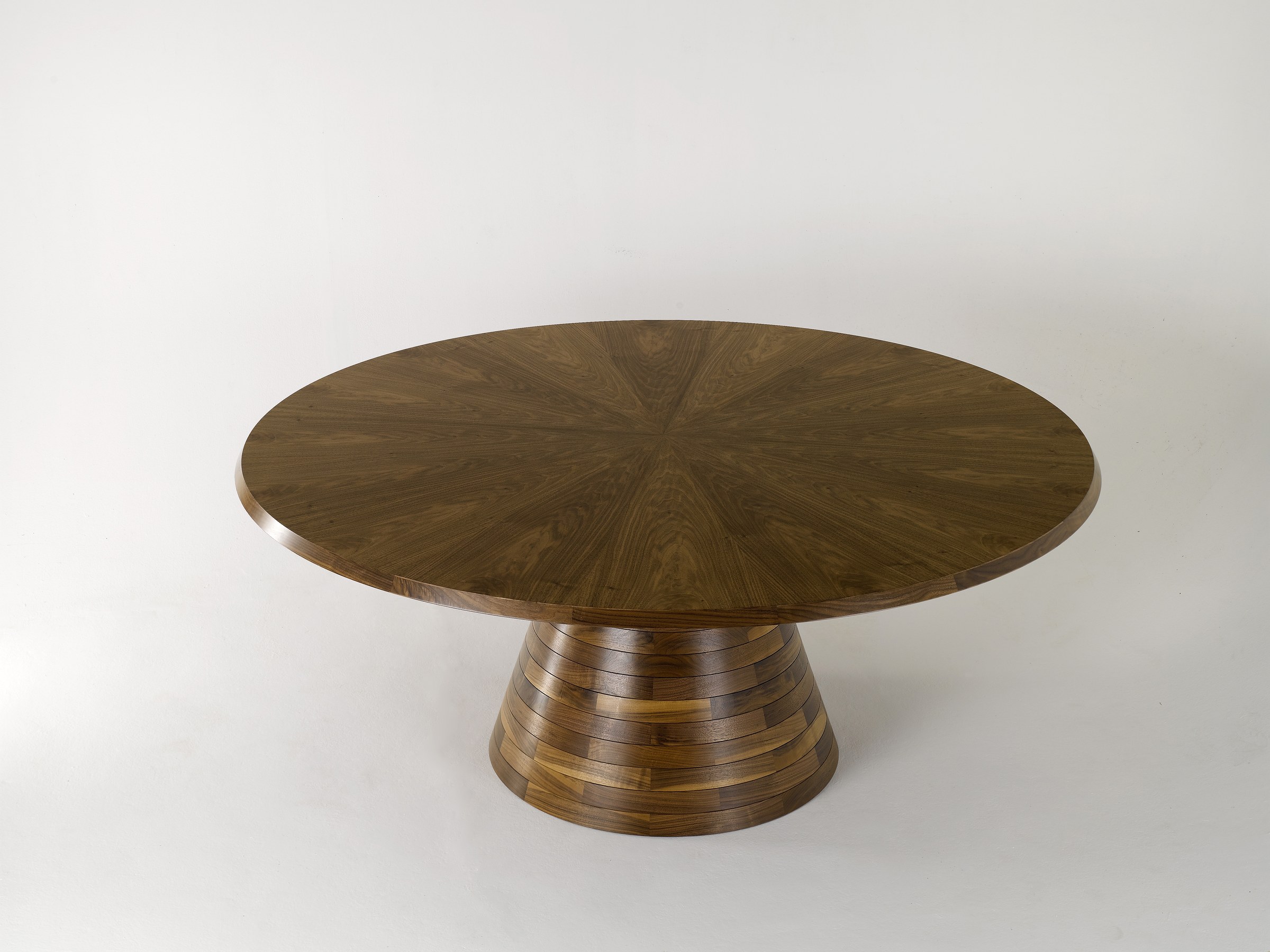 Compass table — elevated view showing the circular form