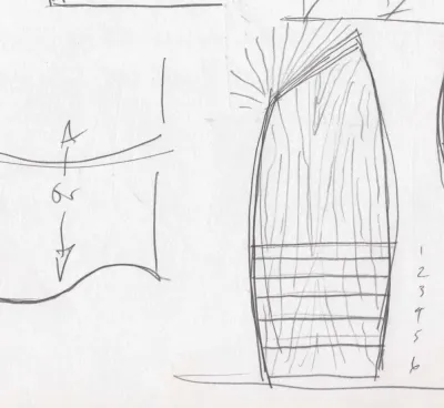 Working drawing from the Matthew Burt sketchbook