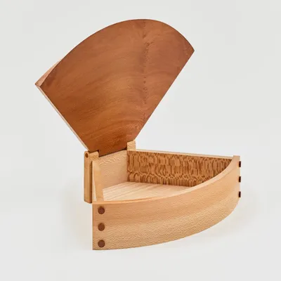 Oyster Box in Various timbers, ash interior, Matthew Burt