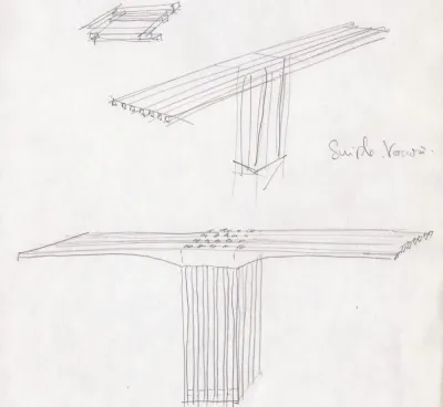 Working drawing from the Matthew Burt sketchbook
